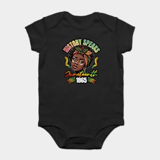 Juneteenth Day History Speaks Baby Bodysuit